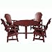 VIFAH V1094SET1-B Outdoor 5-Piece Dining Set with Table and 4 Chairs, Burg