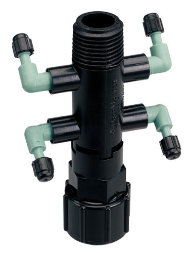 Orbit Drip System Shrub Adapter 4-Port Watering Manifold for 1/4