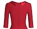 MUXXN Women's 1950s Vintage 3/4 Sleeve Rockabilly Swing Dress(2XL,Red)