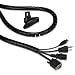 INNOVERA Cable Organizer Coiled Tube Black 77 1/2 Inch Easy To Apply Or Remove