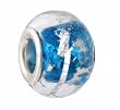 Pandora Style Charm Bead (Z233) Murano Style Lampwork Glass (14mm x 10mm) (fits Troll too)