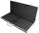 Aluminum Poker Chip Case - Holds Up to 650 Chips, 2 Decks of Playing Cards and 5 Poker Dice.