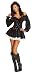 Women's Playboy Swashbuckler Sexy Pirate Costume,Black,Small