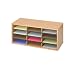 Safco Model Wood/Corrugated Literature Organizer with 12 Compartments, Medium, Oak (9401)