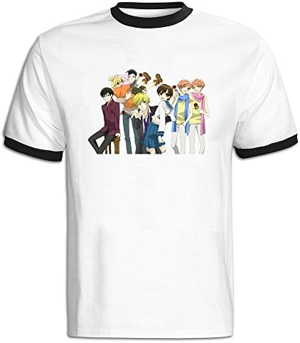 Stammer Ouran High School Host Club Men's Contrasting Thread T-shirt O Neck Funny