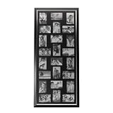 MelanncoBlackandSilverPlasticCollageFrame,Holds(12)4-Inchx6-InchPhotosand(12)6-Inchx4-InchPhotos