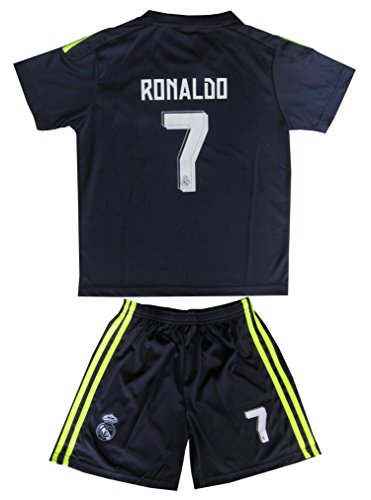 2015/2016 REAL MADRID #7 RONALDO KIDS AWAY SOCCER JERSEY & SHORTS YOUTH SIZES