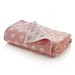 Elegant Baby Cotton Polka Dot Blanket - Pastel Pink/White