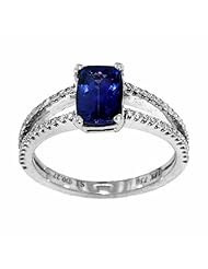 18K White Gold Tanzanite and Diamond Ring -- LIFETIME WARRANTY