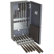 Alvord Polk 127-S-20 High-Speed Steel Chucking Reamer Set, Straight Flute, Uncoated Finish, 14-Piece, 1/8 Inch - 1/2 Inch Dowel Pin Sizes