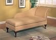 Tan Microfiber Chaise Lounger with Storage Space