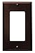 Leviton 1-Gang Decora/GFCI Device Decora Wallplate, Standard Size, Thermoset, Device Mount, 80401, Brown