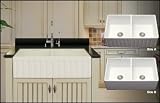 Oxford Double Bowl Apron Farmhouse Front/Undermount Reversible Quartz Kitchen Sink 33