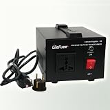 LiteFuze convertingbox 500 Watt Light Weight Premium Voltage Converter Transformer - Step Up/Down - Lifetime Warranty - Full Grounded Cord (Free Euro Plug) 110/120 - 220/240 Volts - No Noise