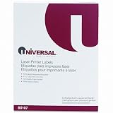 UNIVERSAL PRODUCTS / Laser printer permanent labels, 2 x 4 label size, white, 100 shts, 1000/box / U...