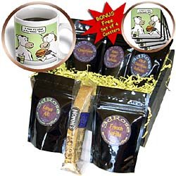 Rich Diesslins Funny General Cartoons - Cow Eating a Big Ronald Burger at a Fast Food... by 3dRose LLC