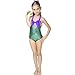 Newland Girl's One Piece Mermaid Swimwear Swimsuit Bathing Suit+Headband 90