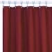 Weston Woven Waffle Stripe Red Wine Fabric Shower Curtain