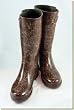 Hatley - Women's Oatmeal Brown Bears Rain Boots
