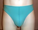 Mens AQUA Thong / Flatlock Front