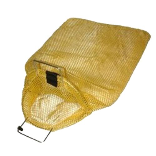 Medium Galvanized Wire Handle Mesh Catch Bag, Yellow 17" x 28"