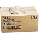 1 X Pop-Open Flat Paper Coin Wrappers, Quarters, 10, 1000 Wrappers/Box Dollar Coins