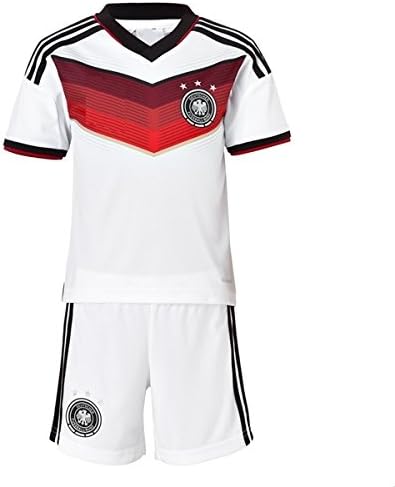 Germany Home Kids Soccer Kit Jersey and Shorts All Youth Sizes (Kids Large 10-13 years of age)