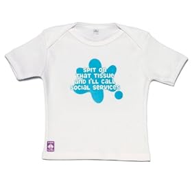 DribbleFactory Spit on That Tissue and I'll Call Social Services White T-Shirt (12 Months)