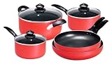 Gibson Portilla Collection 12 Piece Cookware Set in Red