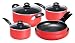 Kitchen & Housewares : Gibson Portilla Collection 12 Piece Cookware Set in Red