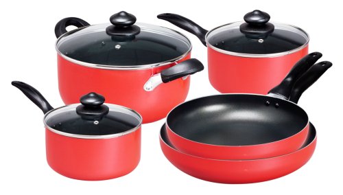Gibson Portilla Collection 12 Piece Cookware Set in Red