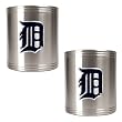 Detroit Tigers MLB 2pc Stainless Steel Can Holder Set- Primary Logo by Great American Products