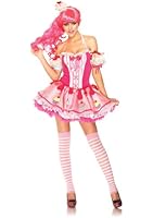 Leg Avenue Women's 3 Piece Halter Dress with Cupcake Arm Puffs And Headband