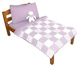 Tadpoles 100% Cotton Gingham Toddler 4 Pc. Set - LAVENDER