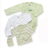 Gerber Long Sleeve Side Snap Onesies, 3 Pack, Neutral, Newborn