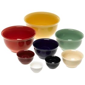 Gibson Sensations 8 pc Nesting Bowl Set, Rainbow Colors by 