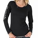 Bench Womens Saffron Long Sleeve T-Shirt Black