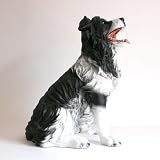 Produkt-Bild: sitzende Hunde-Figur Border Collie lebensgro&szlig;