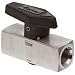 Parker 316 Stainless Steel Rotary Process Plug Valve with Fluorocarbon Rubber Seal and PTFE Back-Up Ring, 1/4" NPT Female Inlet/Outlet Port, 3000 psi