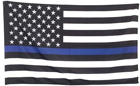 5x3 Foot Thin Blue Line Outdoor House Us Flag Tactical Police Law Enforcement Support United States