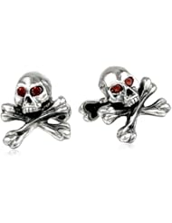 King Baby Skull and Crossbones Sterling Silver Cuff Links