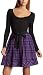 Kensie Girl Junior's Plaid Dress With Bow Belt