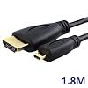 Invero� HDMI to MICRO HDMI Cable 24K Gold Connectors - Ideal for Connecting Devices using the Micro HDMI Connector To Camcorder, Tablets, Mobile Phones to PC / Laptop or HDTV Full HD 1080P - Type D to Type A (1.8 Metre)
