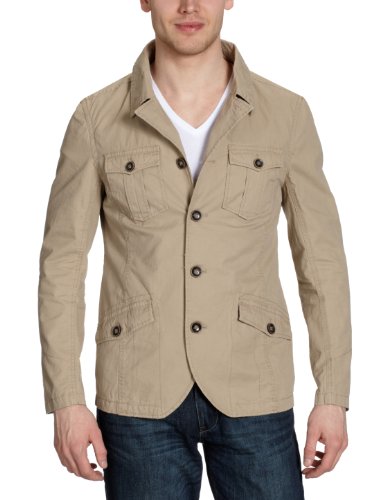 TOM TAILOR Denim Herren Sakko 39000400012/ washed blazer, Gr. 52/ 54 (XL), Beige (8171) Preisvergleich