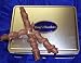 Gourmet Food : 2lb Tin, Caramel Covered Chocolate Pretzel Certified Kosher-Dairy & Halal, Milk Chocolate Covered Caramel Pretzels