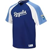 Kansas City Royals Majestic Royal Blue V-Neck Crusader Jersey