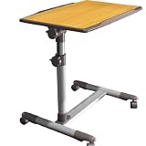 Height and Tilt Adjustable Portable Table with Lockable Castors | Over Bed Table | Laptop Table | Laptop Desk | Computer Desk | Bedside Table |