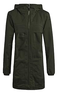 Z-SHOW® Women's Leisure Thin Loose Trench Coats(Army Green,US XL/Asian 4XL)