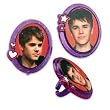 Justin Bieber Cupcake Rings - Set of 12
