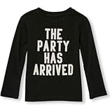 THE CHILDREN'S PLACE(ザ・チルドレンズプレイス) ロングスリーブグラフィックティ ブラック トップス長袖Tシャツ 2歳【並行輸入】